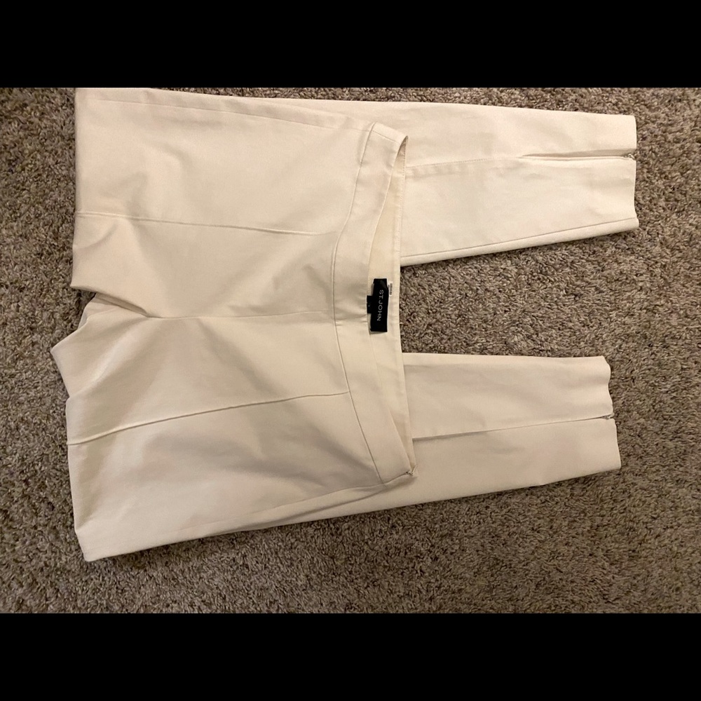 St. John winter white slacks.
